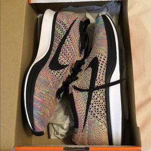 Nike Flyknit Racer Multicolor Grey Tongue sz 9.5